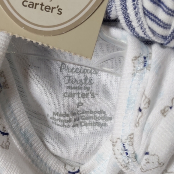 NEW with Tags Carter's Precious First 3 PC Preemie Bodysuits - Picture 11 of 14
